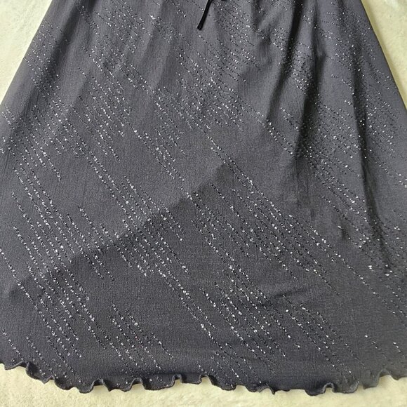 Women's Black Spaghetti Strap Asymmetrical Party Dress - Picture 15 of 16